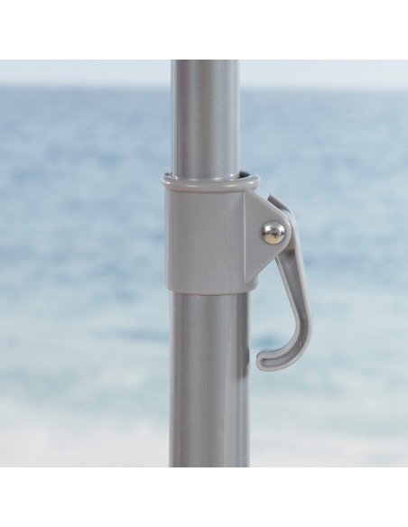 Parapluie de plage coupe-vent 8 tiges 200 cm rayures marinières