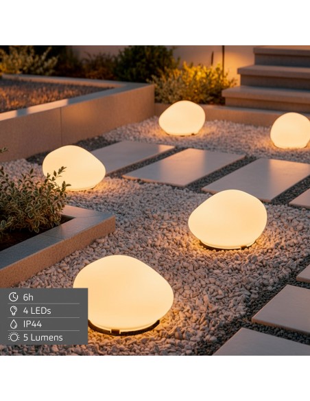 Projecteur solaire LED effet pierre, 5 lumens