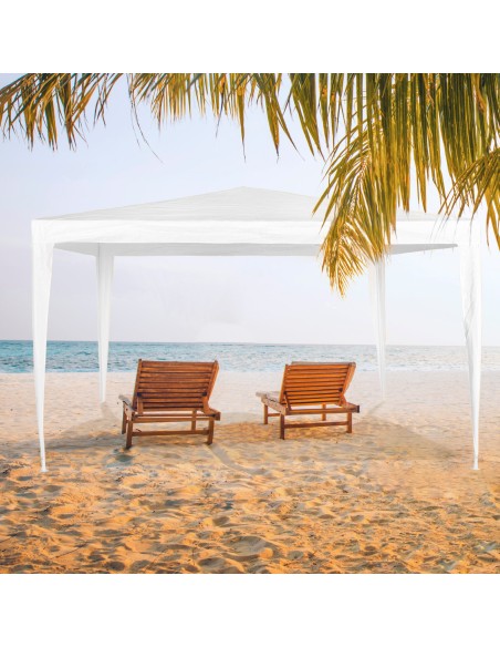 Tonnelle jardin amovible 300x300x250 cm blanc