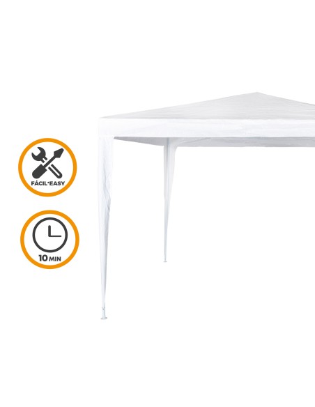 Tonnelle jardin amovible 300x300x250 cm blanc