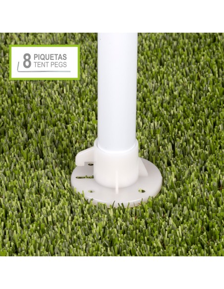 Tonnelle jardin amovible 300x300x250 cm blanc
