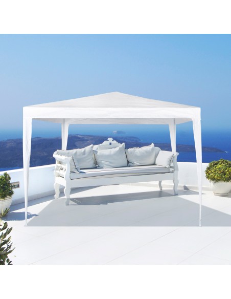 Tonnelle jardin amovible 300x300x250 cm blanc