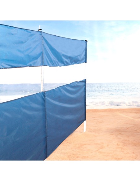 Brise-vent de plage polyvalent 4 mètres avec vue panoramique