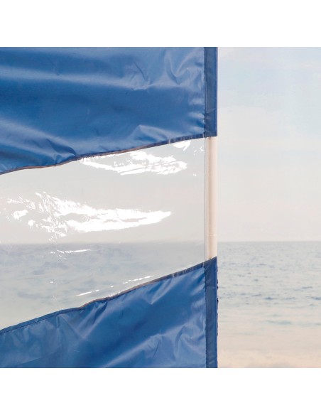 Brise-vent de plage polyvalent 4 mètres avec vue panoramique