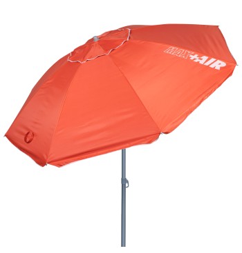 Parapluie de plage coupe-vent 8 cannes 220 cm corail