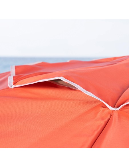 Parapluie de plage coupe-vent 8 cannes 220 cm corail