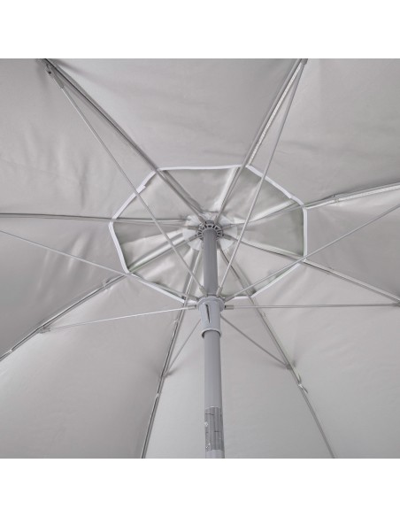 Parapluie de plage coupe-vent 8 cannes 220 cm corail