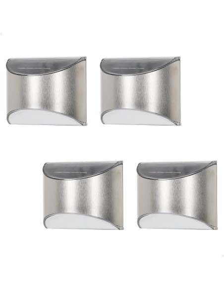 Lot de 4 appliques solaires LED 5-10 lumen appliques en acier inoxydable