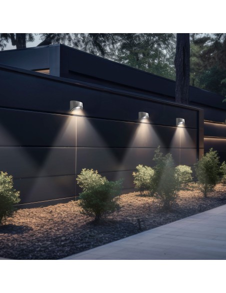 Lot de 4 appliques solaires LED 5-10 lumen appliques en acier inoxydable