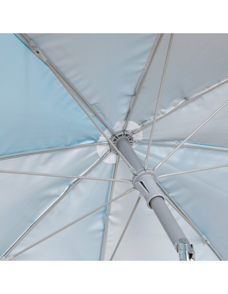 Parapluie de plage 8 tiges 180 cm bleu