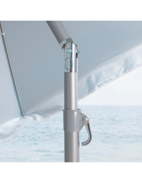 Parapluie de plage 8 tiges 180 cm bleu