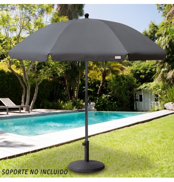 Parasol de jardin inclinable 240 cm UV30 gris 2