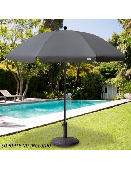 Parasol de jardin inclinable 240 cm UV30 gris