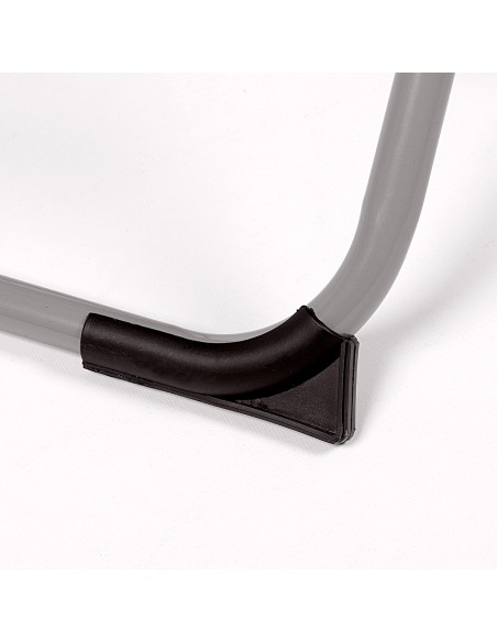 Chaise longue de jardin pliante multi-positions noire avec coussin rembourré