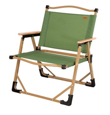 Chaise pliante basse glamping vert acier