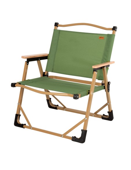 Chaise pliante basse glamping vert acier