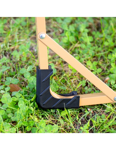 Chaise pliante basse glamping vert acier