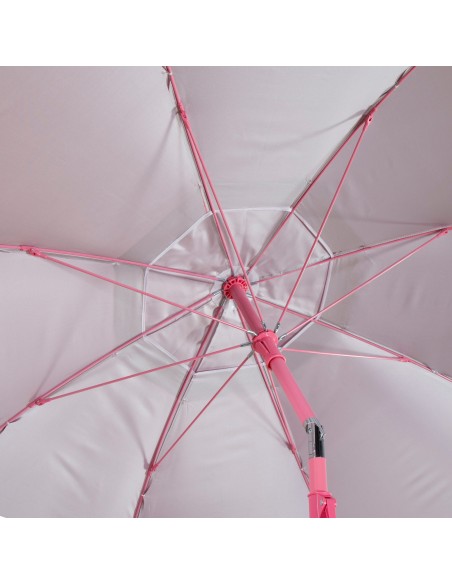 Parasol de plage rose inclinable de 220 cm de diamètre avec protection UV50