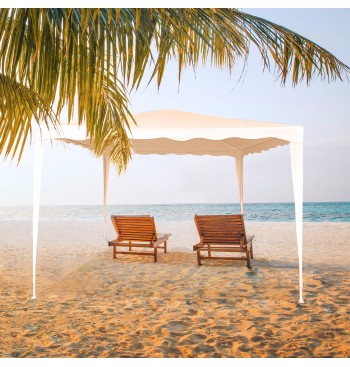 Tonnelle de jardin amovible 300x300x250 cm blanc 2