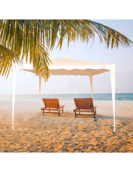 Tonnelle de jardin amovible 300x300x250 cm blanc