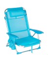 Silla playa baja XL multiposición 51x45x76 cm azul