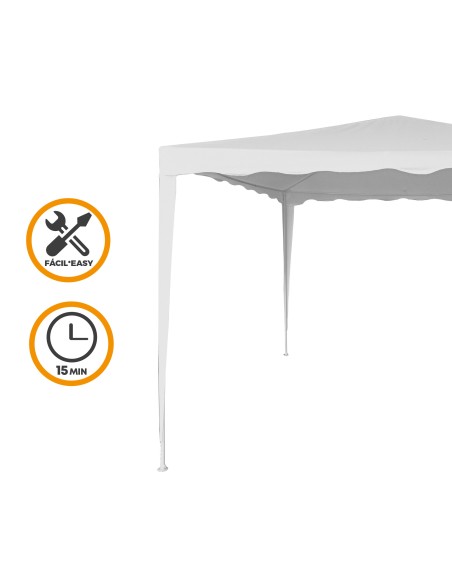 Tonnelle de jardin amovible 300x300x250 cm blanc