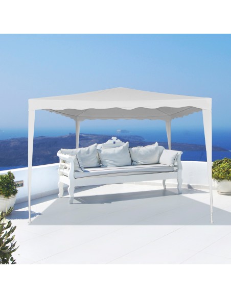 Tonnelle de jardin amovible 300x300x250 cm blanc