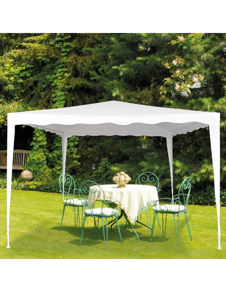 Tonnelle de jardin amovible 300x300x250 cm blanc