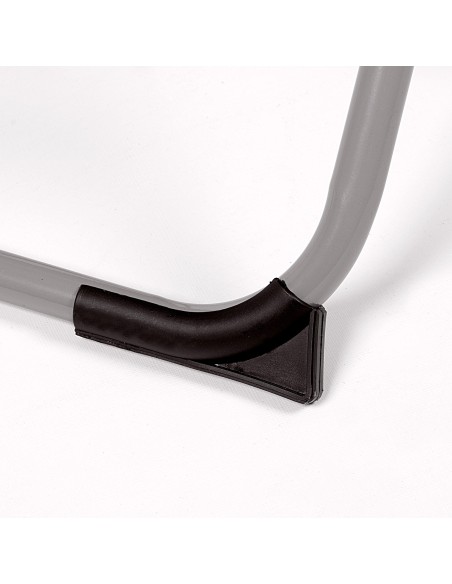 Chaise longue de jardin pliante multipositions noire avec coussin