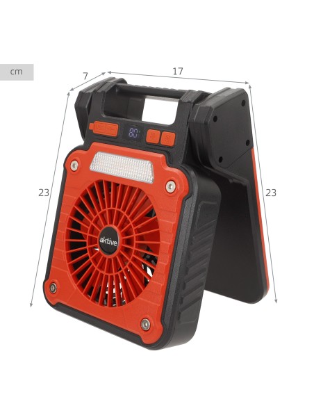 Lampe de camping LED USB 3 en 1 avec ventilateur, 70 lumens