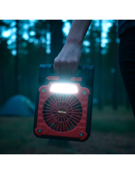 Lampe de camping LED USB 3 en 1 avec ventilateur, 70 lumens