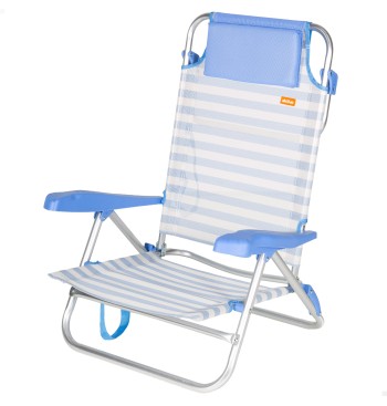 Chaise de plage pliante multipositions 48x50x80 cm à...
