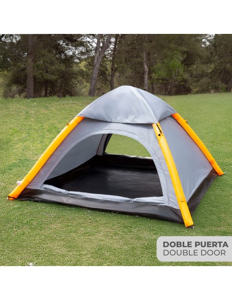 Tente gonflable grise 210x210x135 cm