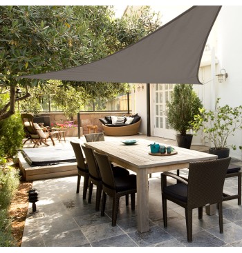 Auvent triangulaire 500x500x500 cm couleur anthracite 2