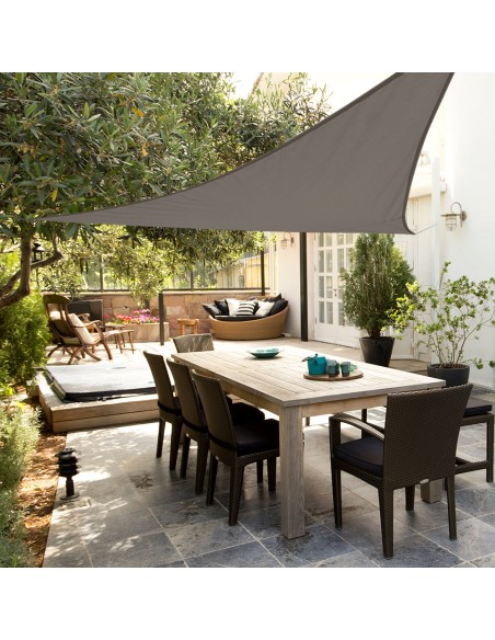 Auvent triangulaire 500x500x500 cm couleur anthracite