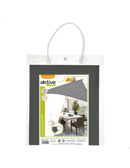 Auvent triangulaire 500x500x500 cm couleur anthracite