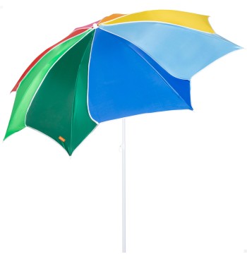 Parasol de plage inclinable multicolore D200 avec...
