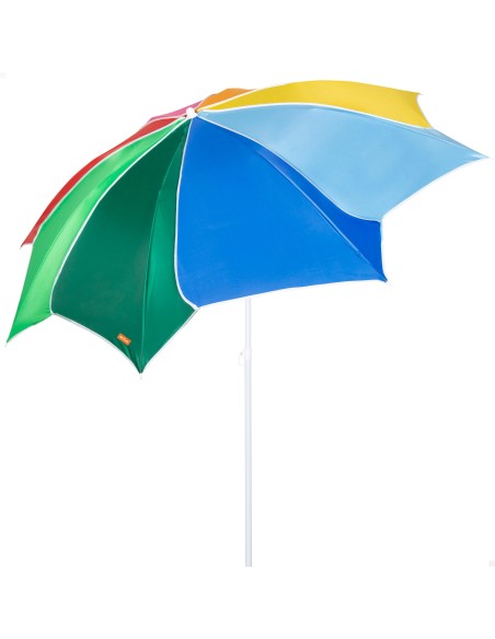Parasol de plage inclinable multicolore D200 avec protection UV50