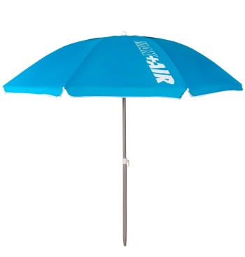 Parapluie de plage coupe-vent 8 tiges 220 cm bleu 2