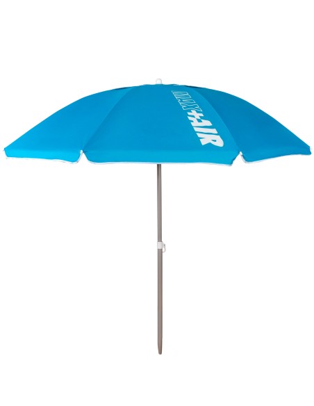 Parapluie de plage coupe-vent 8 tiges 220 cm bleu