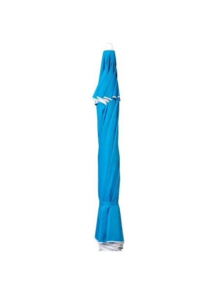 Parapluie de plage coupe-vent 8 tiges 220 cm bleu