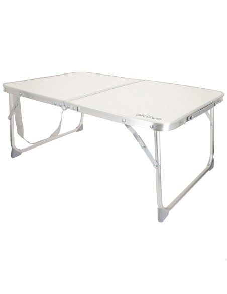 Table de camping pliante couleur crème 60x40x25 cm