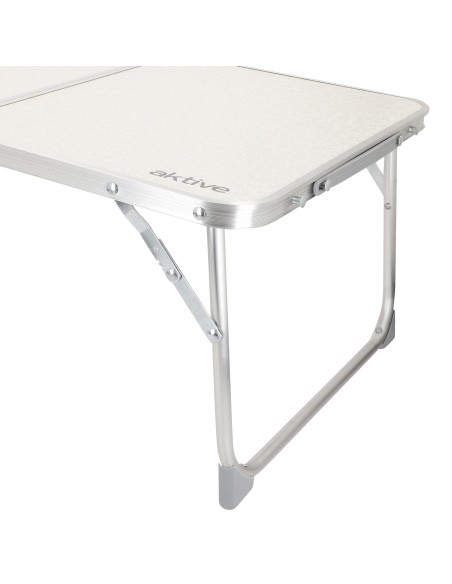 Table de camping pliante couleur crème 60x40x25 cm