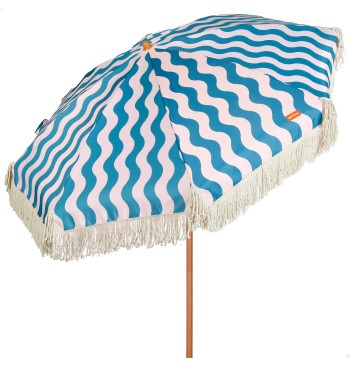 Sombrilla de playa 8 varillas 200 cm ondas marinas con...