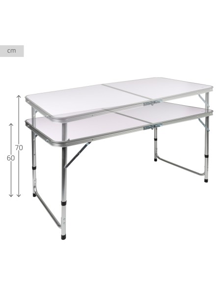 Table pliante réglable en hauteur avec 4 tabourets
