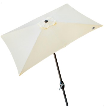 Parasol rectangulaire 200x300 cm mât aluminium couleur crème