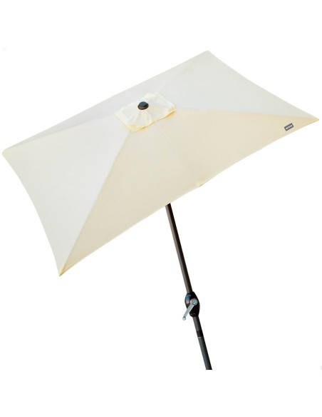 Parasol rectangulaire 200x300 cm mât aluminium couleur crème
