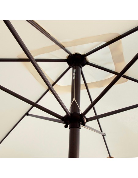 Parasol rectangulaire 200x300 cm mât aluminium couleur crème