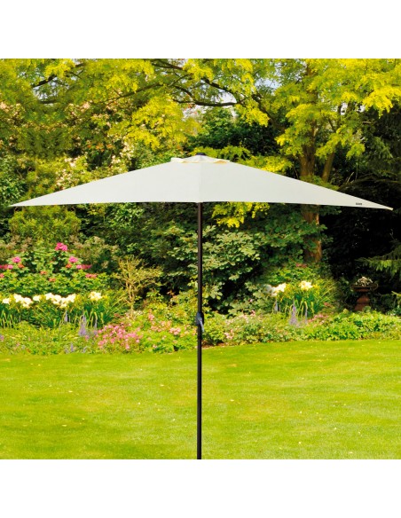 Parasol rectangulaire 200x300 cm mât aluminium couleur crème