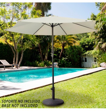 Parasol de jardin hexagonal Ø300 cm avec système à double... 2